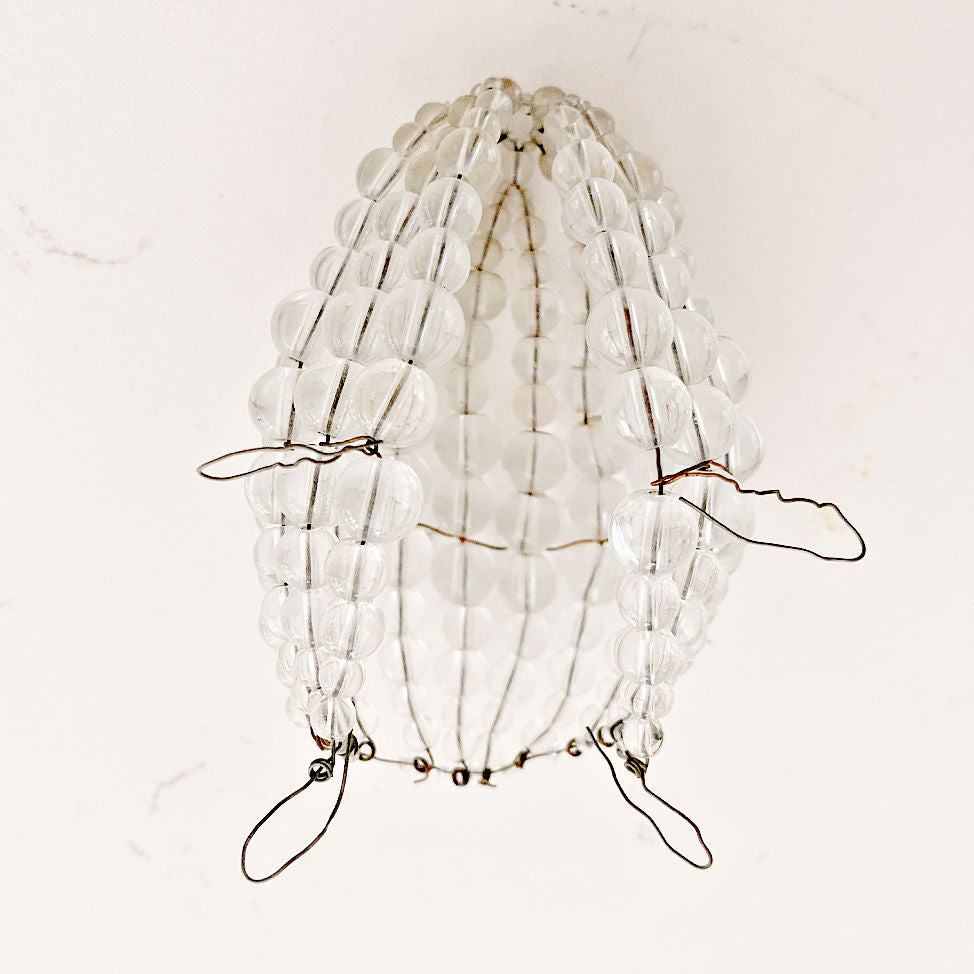 Crystal beaded chandelier bulb sleeve