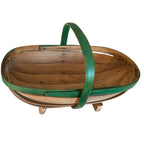 Weathered English trug with beautiful patina