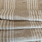 Vintage European Striped Linen & Flax Mattress Cover Unused