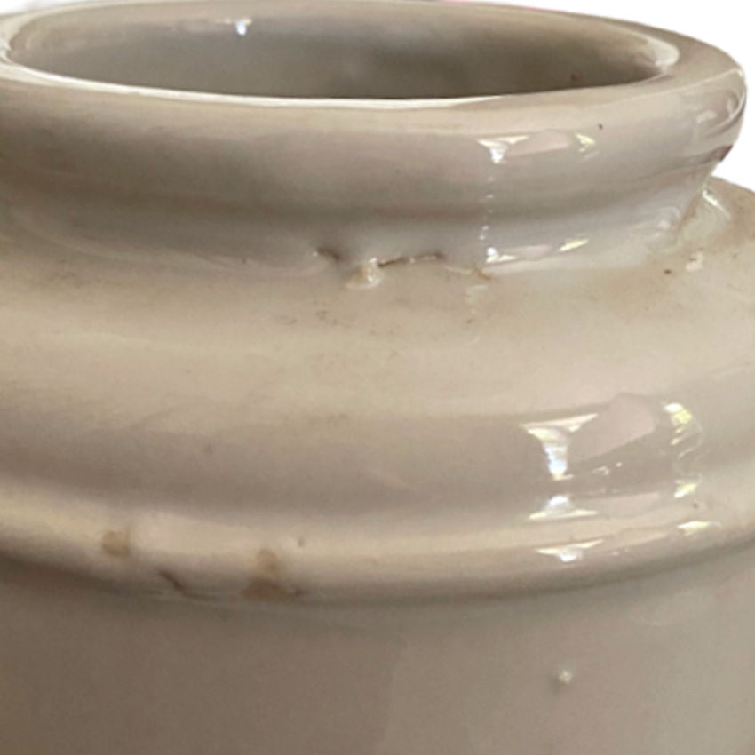 Terre de Fer stoneware pot French country decor rim detail