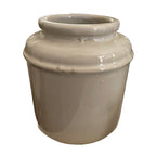 Antique French preserving jar cream glaze