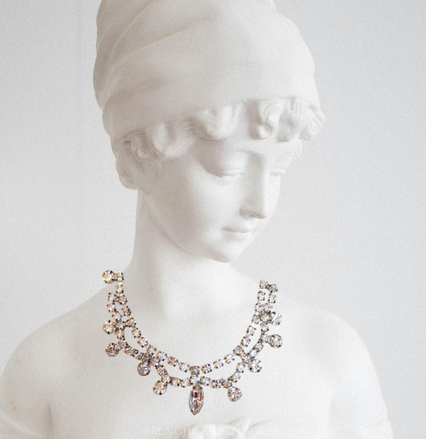 Vintage Rhinestone Sweetheart Necklace