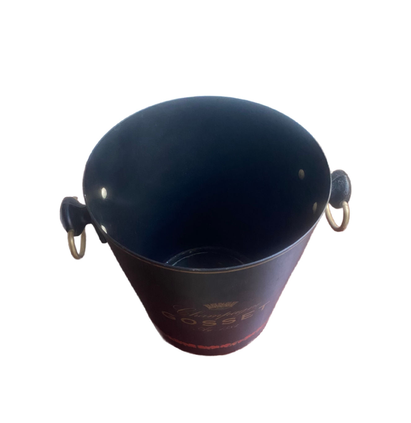 Vintage French Black Champagne Bucket