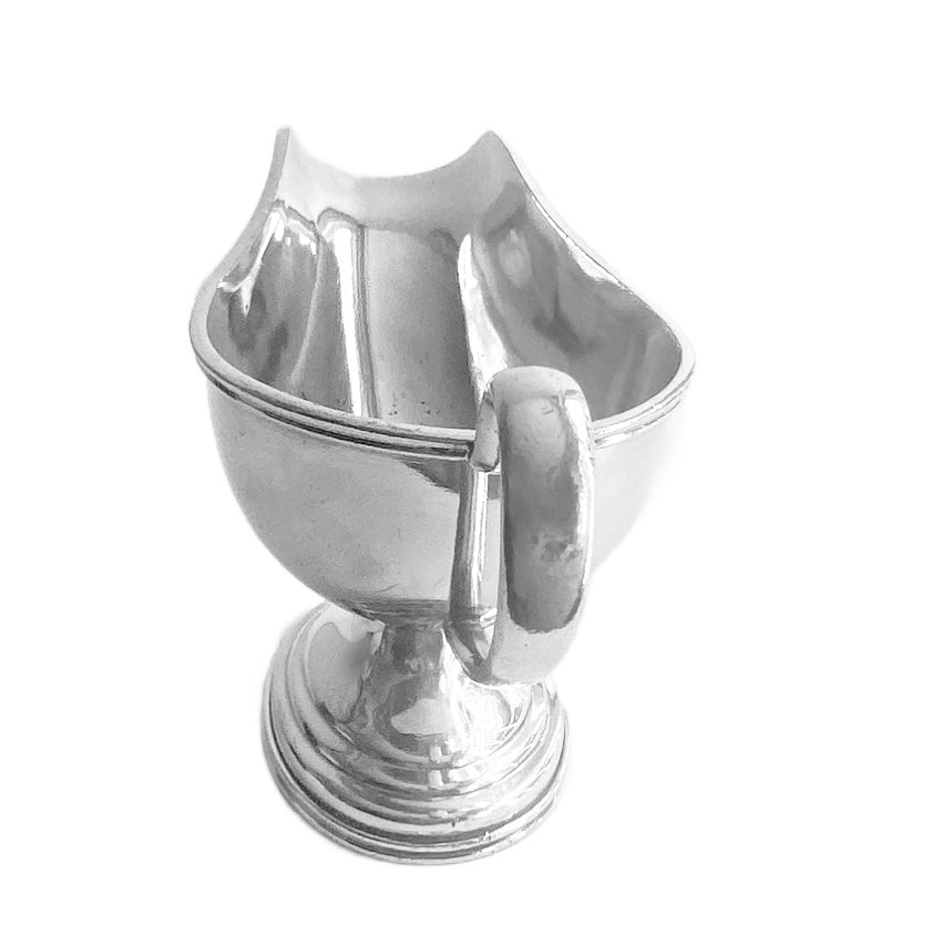 hotel silver, vintage gravy boat, DJ Japan silver, Japanese hotel silver, mid century silverplate, luxury tableware, heavy silver sauce boat, FrenchGardenHouse, vintage entertaining, restaurant silver, 1960s silverplate