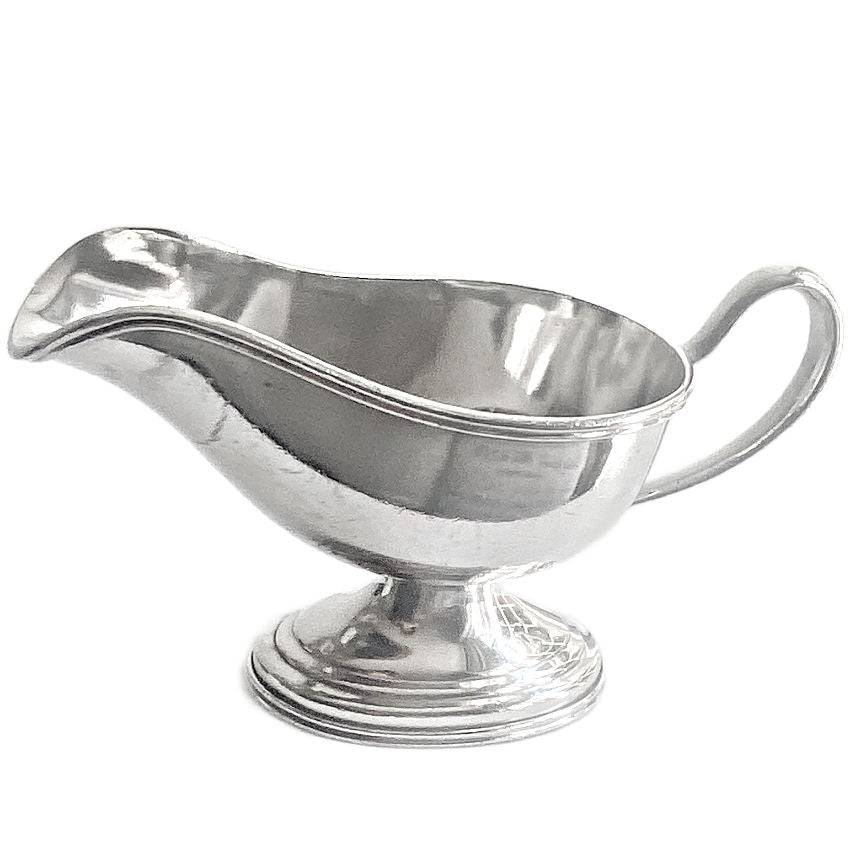 Large Vintage heavy Hotel Silver gravy or sauce boat-mid century. Elegant, substantial, and beautifully crafted for refined entertaining and collectors.