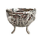 Vintage silver plated footed bowl side view