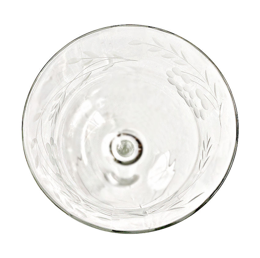 Vintage Cocktail Etched Floral Coupes Set of 6