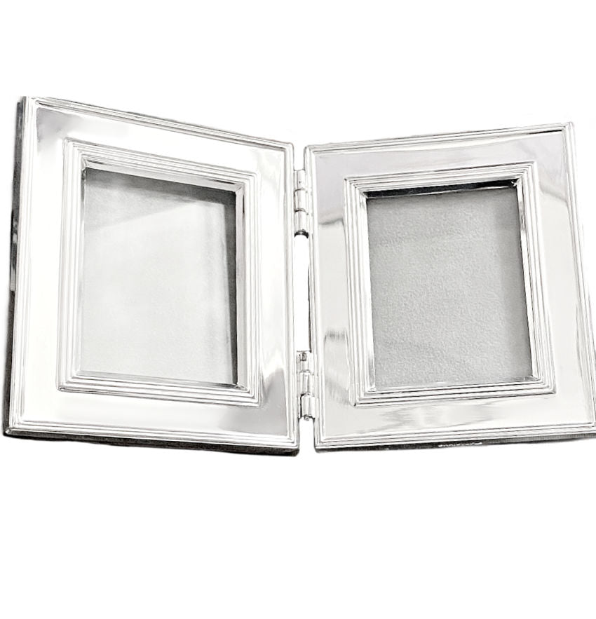 Vintage French Christofle Silver Double Photo Frame