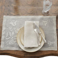 Madeira embroidery linen napkin set for elegant tables