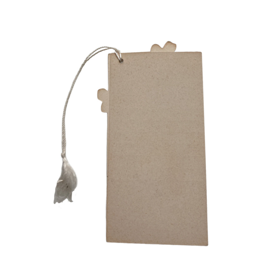 Vintage Pink Roses Basket and Ribbons Bridge Tally