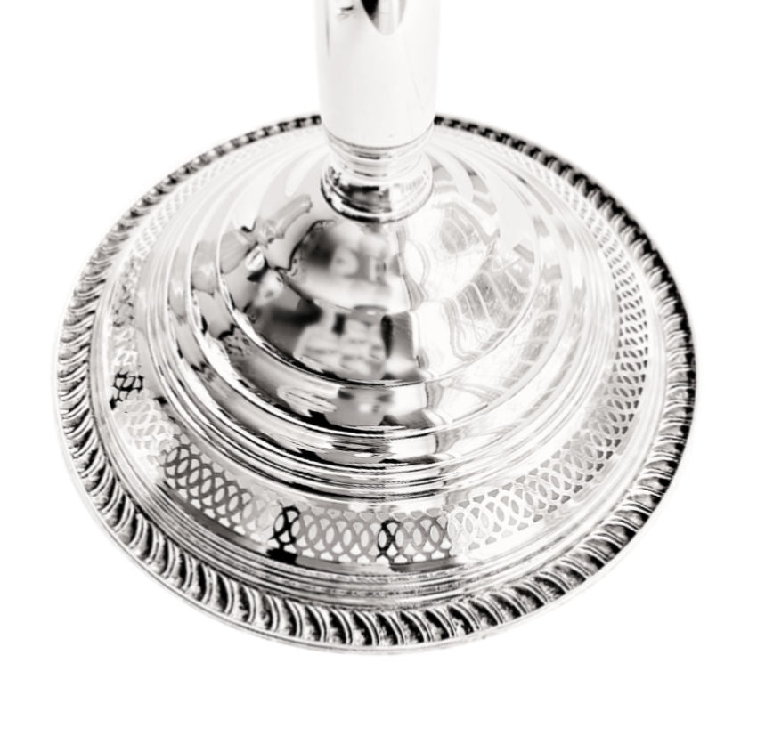 Vintage Sterling SIlver Pedestal Chocolate Bonbon Dish with Filigree