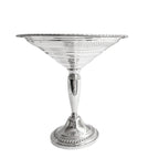 Vintage Sterling SIlver Pedestal Chocolate Bonbon Dish with Filigree