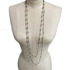 Vintage Swarovski Double Chain Crystal Station Necklace