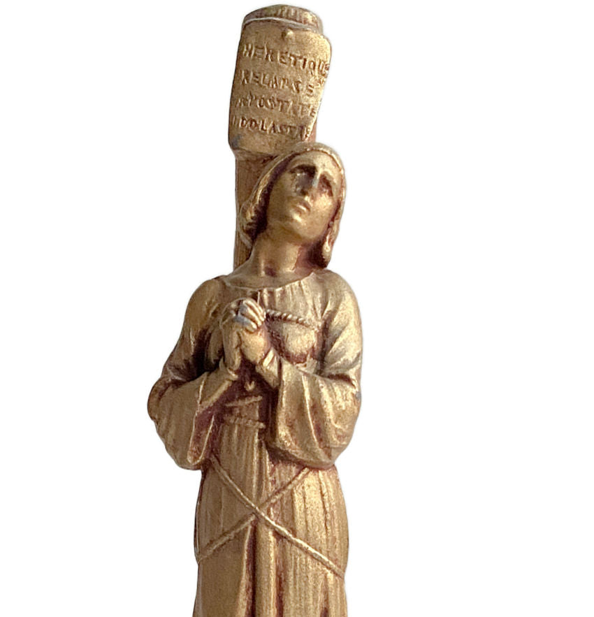 Art Deco Gilded Saint Joan of Arc Figure