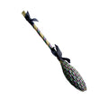 Artisan lavender ribbon wand inspired by Provence with black brocade ribbons