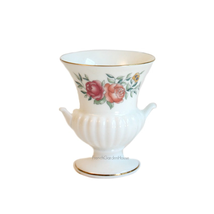 Vintage Miniature Wedgwood Urn with Roses
