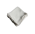 Antique White Linen and Point de Venise Lace Napkins Set of 8