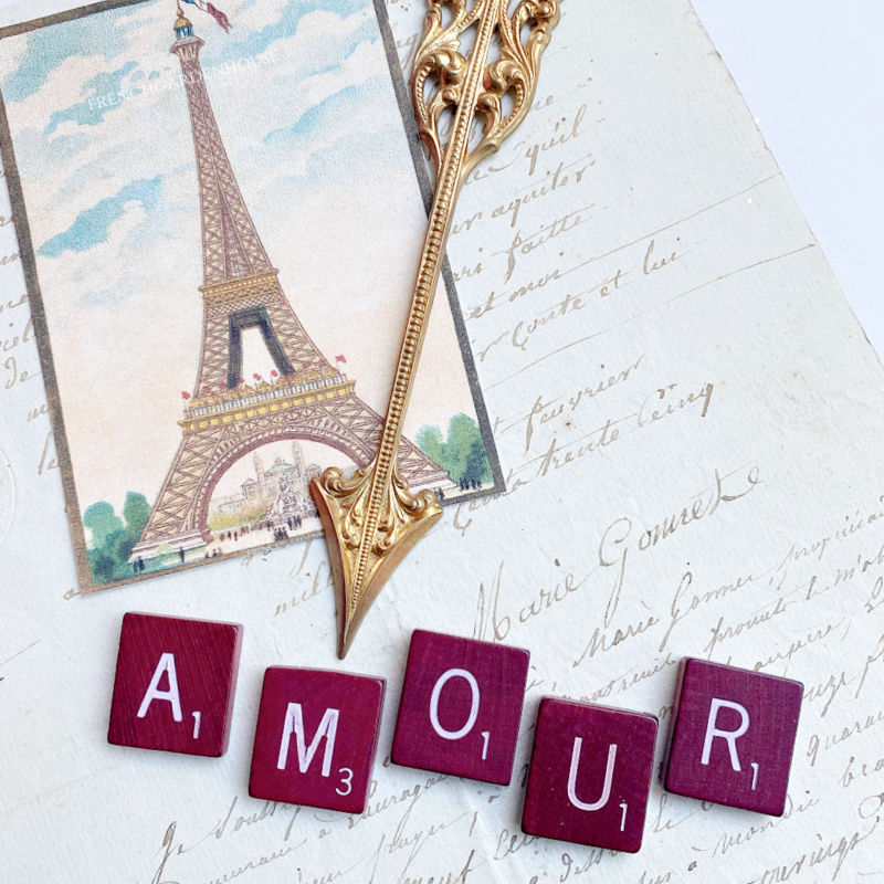 Vintage Game AMOUR Letters