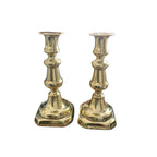 antique Brass Tapersticks Pair