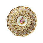 Rare hand painted Coalport Gold Plates with roses