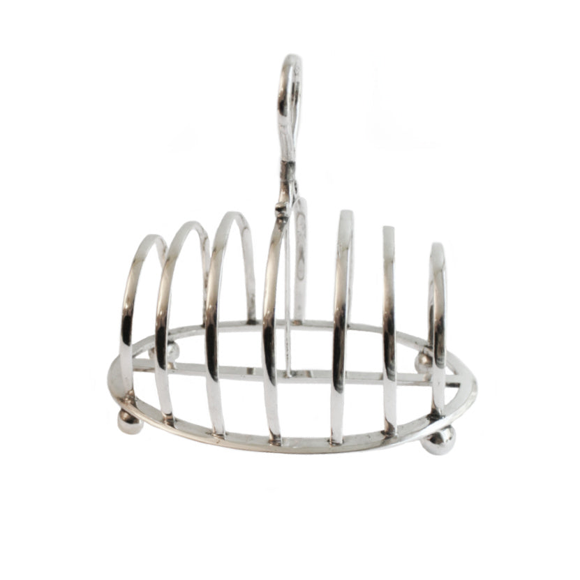 Antique Art Deco English Silver Plate Toast Rack