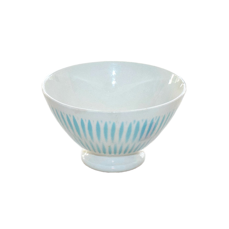 Antique French cafe au lait bowl with blue aqua color