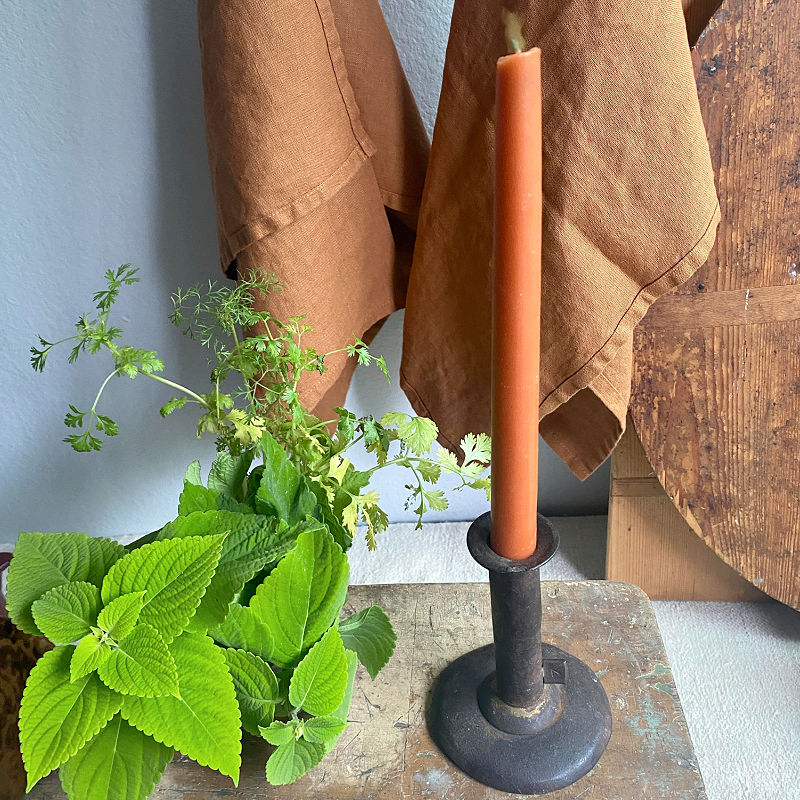 Early 19th Century Country Push Up Candlestick Holder