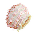 Antique French pink silk and lace boudoir cap
