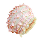 Antique French pink silk and lace boudoir cap
