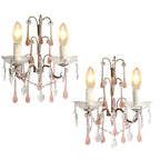 Suggestion

Pair of antique French crystal wall sconces with pink apricot drops