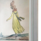 Antique print with French mat and gilt frame by Georges Jacques Gatine