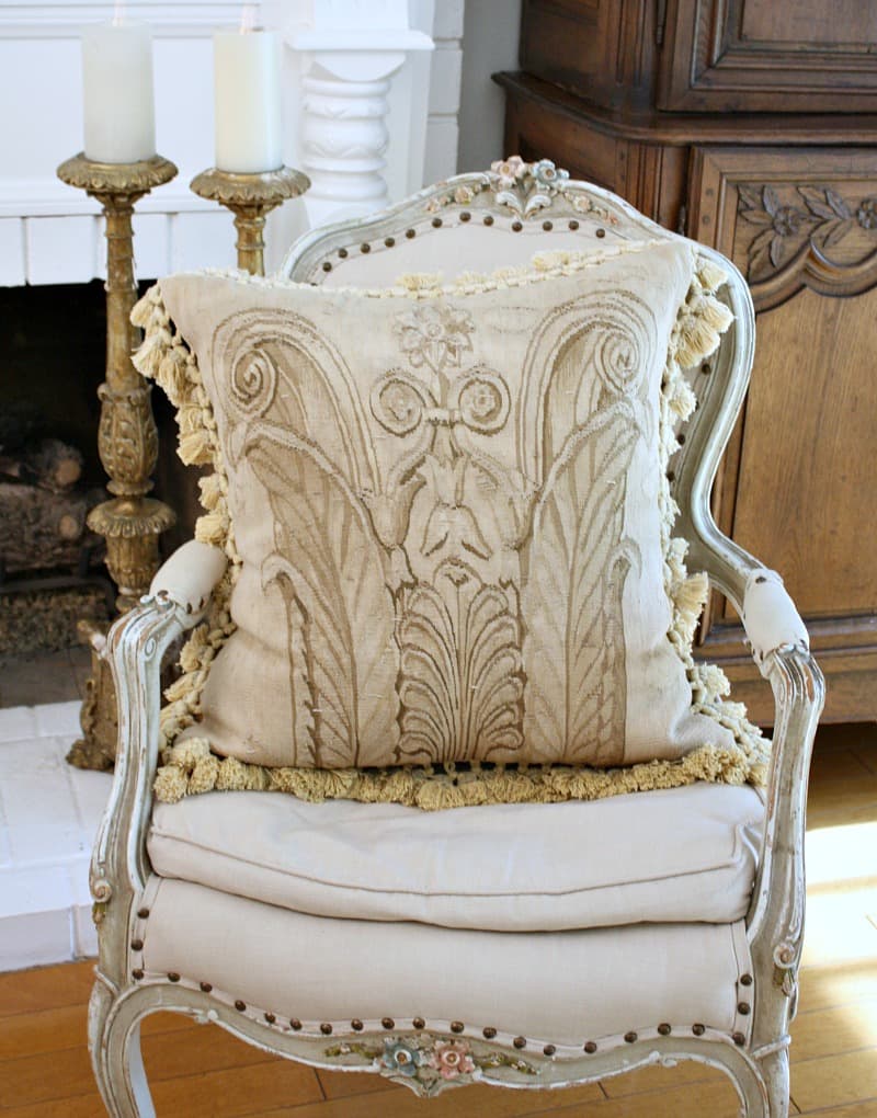 Antique French Aubusson Pillow