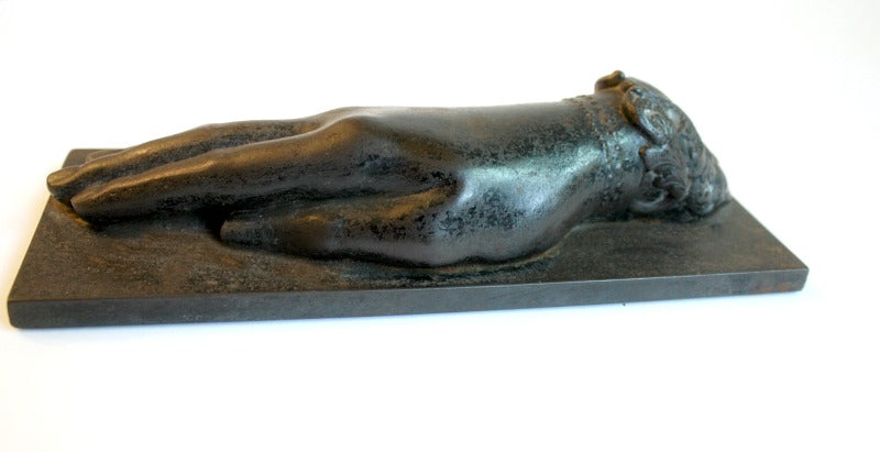 Antique Bronze Presse Papier Lady's Hand Paper Weight