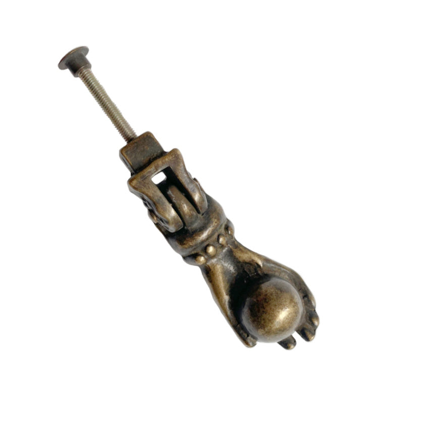 19th Century Bronzed Heurtoir Door Knocker With Hand