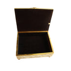 Rare Signed Antique French Engraved Jewelry Box with Romantic Pastorale Courting Scene, Made in France