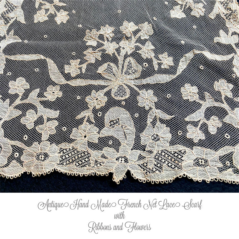 Rare Antique Hand Made Brussels Lace Bonnet Veil – frenchgardenhouse