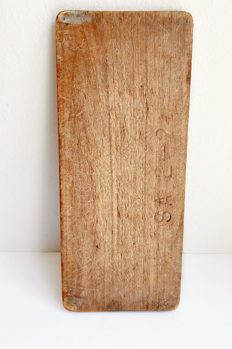 Antique Monogrammed Wood Board