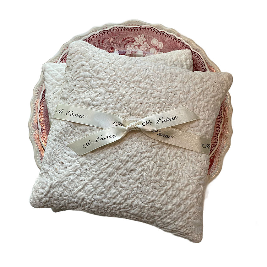 Antique French Cream Matlasse Sachet Pillow