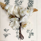 Antique silk and velvet floral millinery flowers