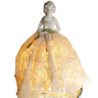 French porcelain half doll lamp Marie Antoinette hairstyle early 1900s