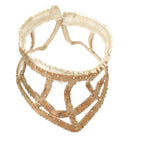 Antique French velvet and beaded collar with stays