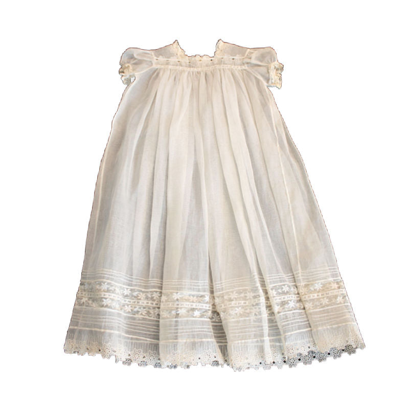 antique French BEBE doll christening gown for baptism