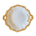 Antique Jean Pouyat Limoges Gilt Serving Bowl with Bow Handles