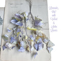 Vintage Lavender Purple Velvet and Satin Ivy Millinery Spray