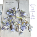 Vintage Lavender Purple Velvet and Satin Ivy Millinery Spray