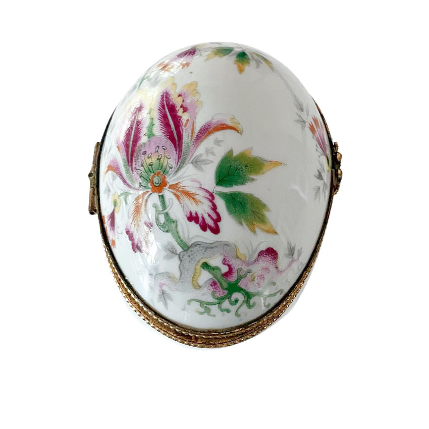 Limoges Egg Box with Orchid