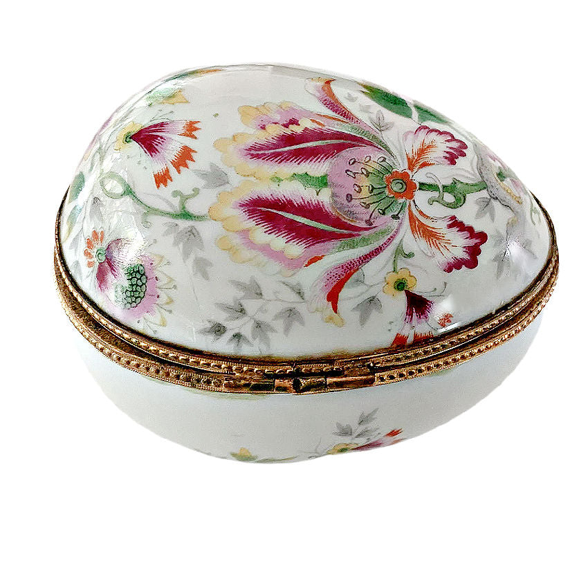 Limoges Egg Box with Orchid