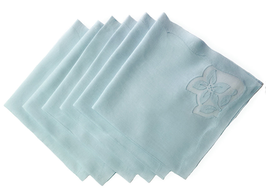 Vintage Madeira Soft Blue Napkins Set of 6