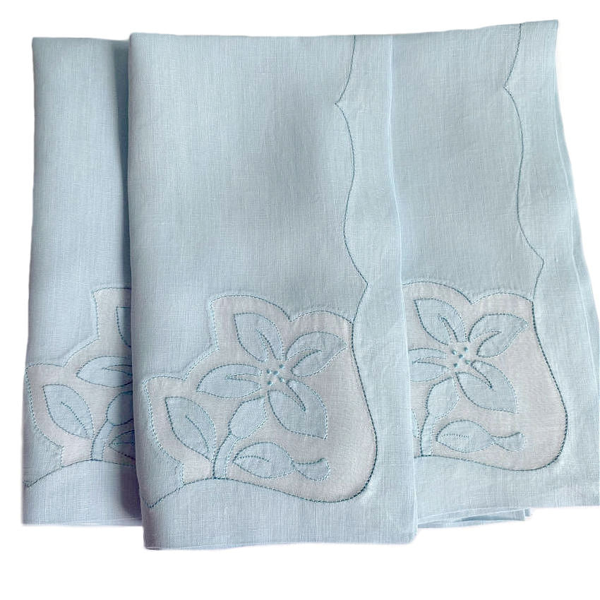 Vintage Madeira Soft Blue Napkins Set of 6