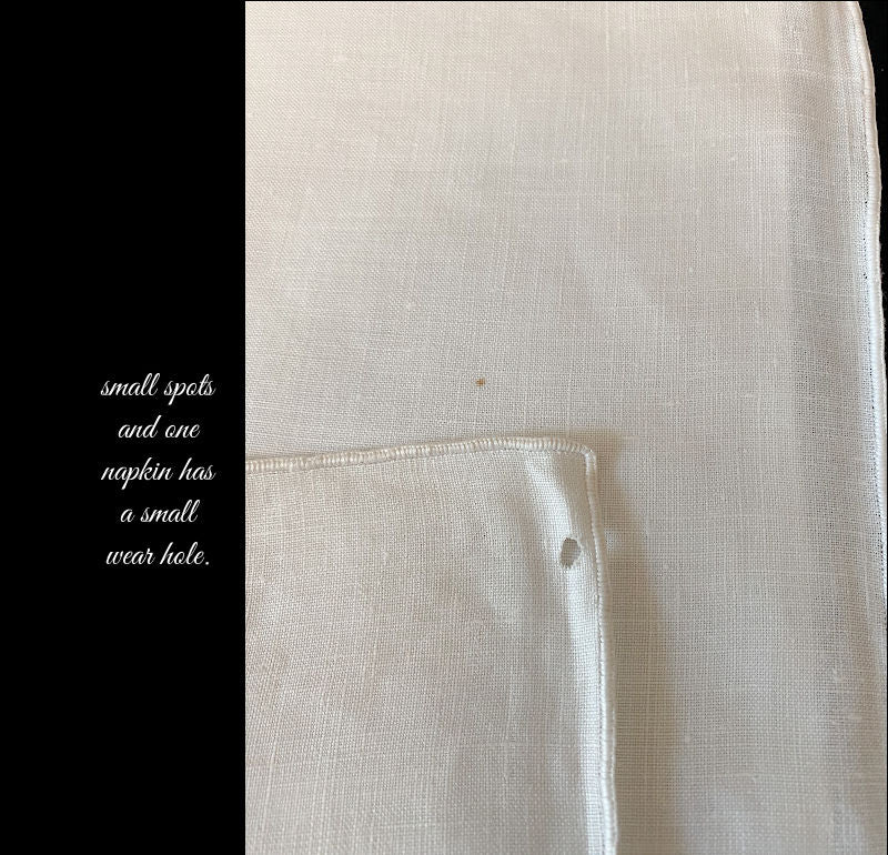 Madeira Hand Embroidered White Linen Placemats & Napkins, Set for 8